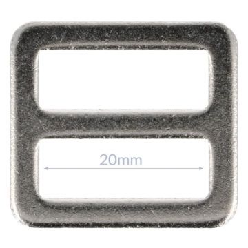 Opry Vierkantring Flache - Silver - 20mm