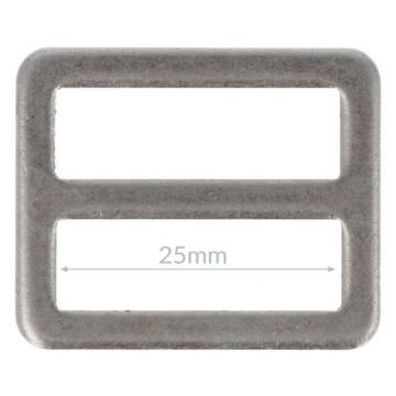 Opry Vierkantring Flache - Mat Silver - 25mm