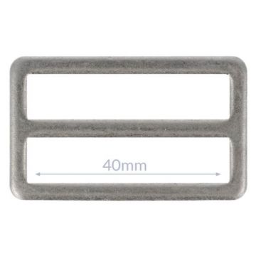 Opry Vierkantring Flache - Mat Silver - 40mm