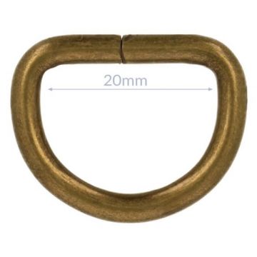 Opry D-Ringe - Old Gold - 20mm