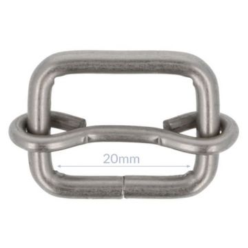 Opry Vierkantring mit Schieberegler - Mat Silver - 20mm