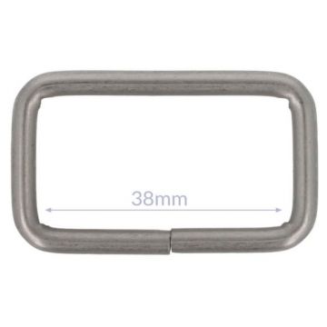 Opry Vierkantring - Mat Silver - 38mm