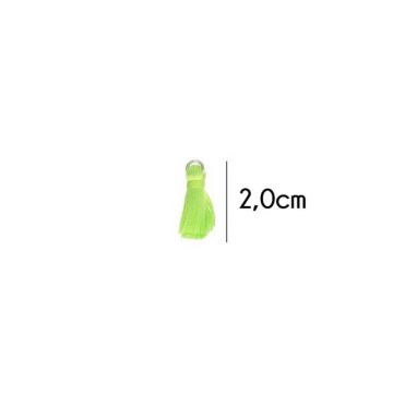 Quasten mit Ring 2cm - Lime