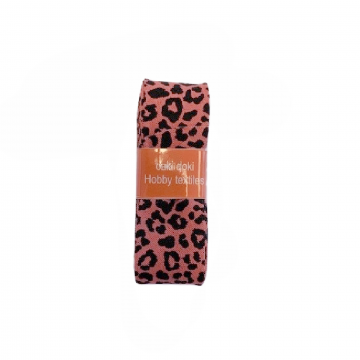 Schrägband - Leopard Warm Coral - 2m 