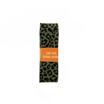 Oaki Doki Schrägband Summer Collection -Leopard Forest Green - 2m 