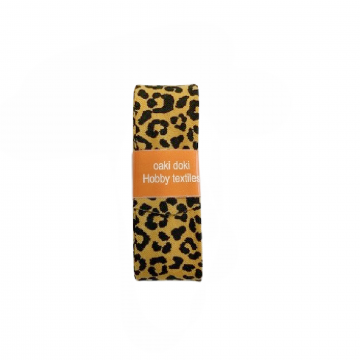 Schrägband - Leopard Ocher Yellow - 2m 