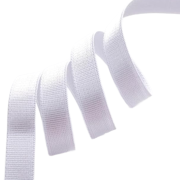 BH-Trägerband Reliefdruck - 17mm -  Weiß