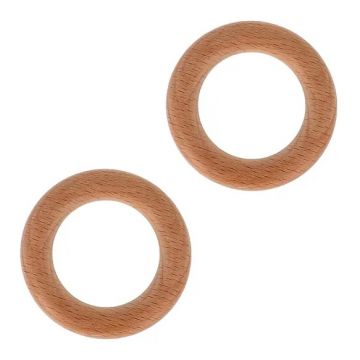 Bohin - Holz-Beißring / Ring für Rassel - 70mm - 2st