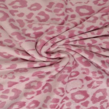Kuschelfleece - Leopard on pink