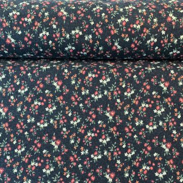 Flanell - Chilling Flowers Dark Blue 