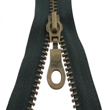 Kupfer YKK-Reißverschlüsse Teilbar - Dunkel Braun-916- 50 cm