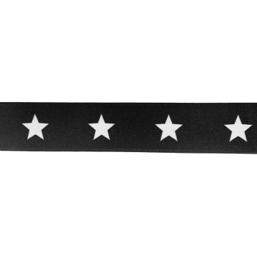 Gummi Print - 40mm - Star - Black/White