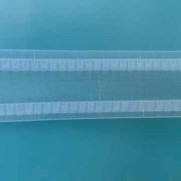 Waveplooiband 77mm transparant
