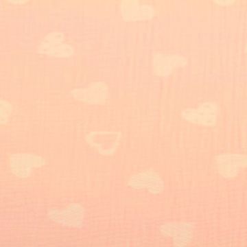 Musselin - Lovely Hearts Light pink