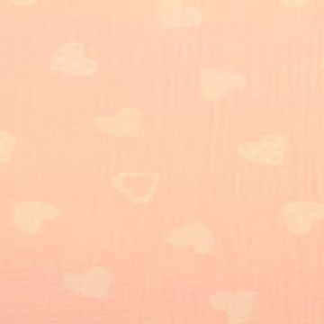 Musselin - Lovely Hearts Light pink