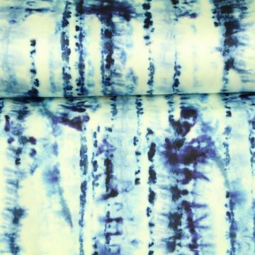 Stretch Baumwolle - Tie Dye Blue