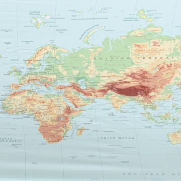 Stretch Baumwolle - Worldmap PANEL