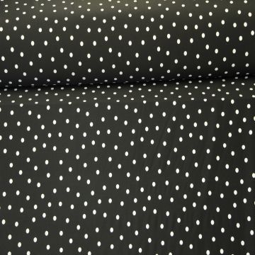 Badeanzugstoff - Polka Dot Black