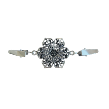 Clip-Verschluss  - Petal Flower Silver