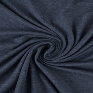 Baumwolle Jersey Jeansblau Melange - M15