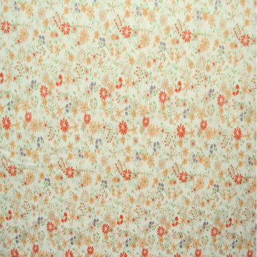Baumwolle - Flowerbomb - Orange/Taupe
