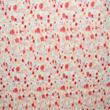 Baumwolle - Flowerbomb - Red/Salmon