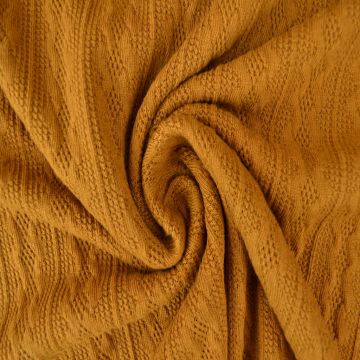 Knitted Cable Jersey - Dark Ocher - 44