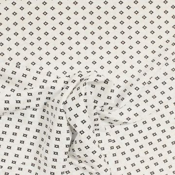 Badeanzugstoff - Cubes Black On White