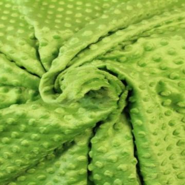 Minky Fleece Dots - Lime