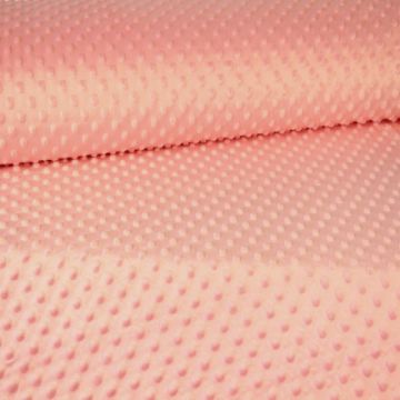 Minky Fleece Dots - Soft Pink
