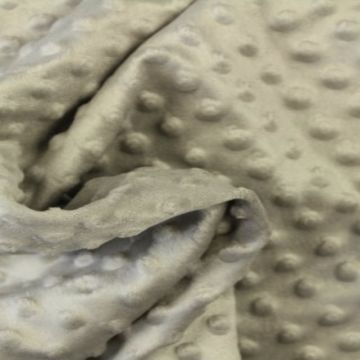 Minky Fleece Dots - Silver Grey