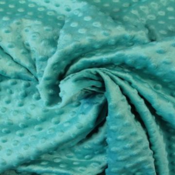 Minky Fleece Dots - Bright Turquoise
