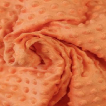 Minky Fleece Dots - Soft Orange