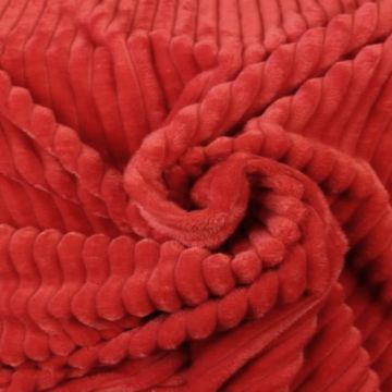 Minky Fleece Stripes - Red