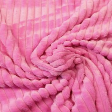 Minky Fleece Stripes - Pink