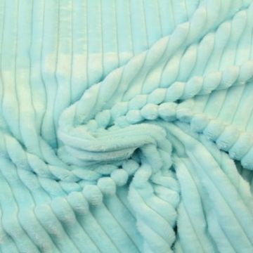 Minky Fleece Stripes - Light Blue
