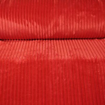 Minky Fleece Stripes - Red