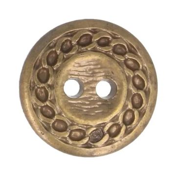 Knoop Milward - 2-gaats oud goud 24mm - 5 stuks