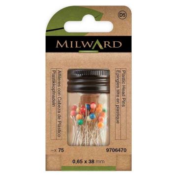 Milward - Frabig Stecknadeln Plastik - 75st