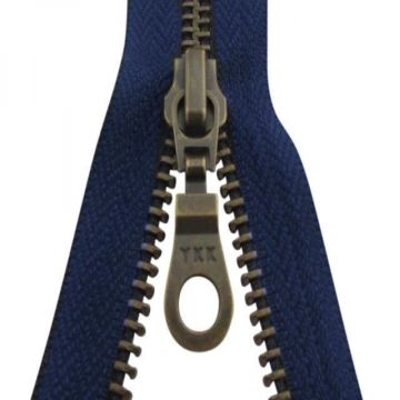 Kupfer YKK-Reißverschlüsse Teilbar - Navy-058- 40 cm