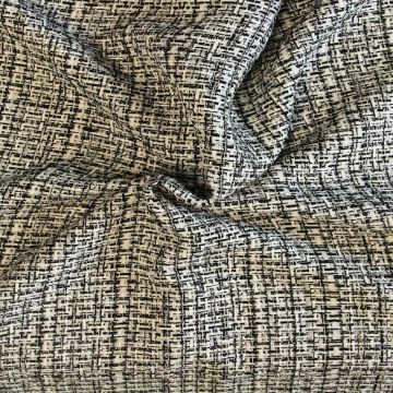 Bouclé - Gemischt Schwarz/Weiß/Gold