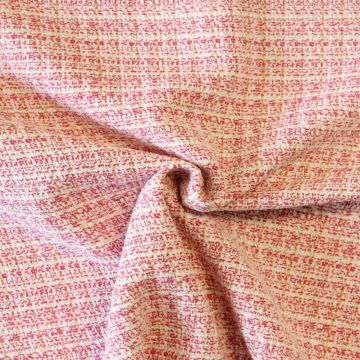 Bouclé - Feines Karo Fuchsia/Weiß/Gold