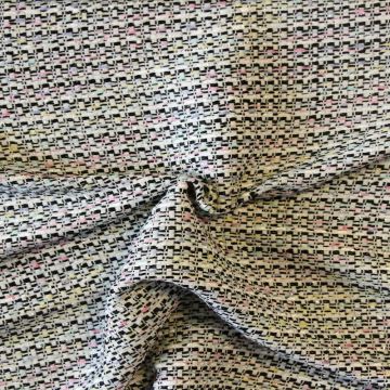 Bouclé - Gemischt Schwarz/Weiß/Pastell/Silber