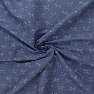 Chambray - Fine White Lines on Dark Blue