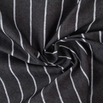 Chambray - White Stripes on Black