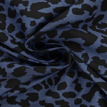 Chambray Animal Spots - Deep Blue