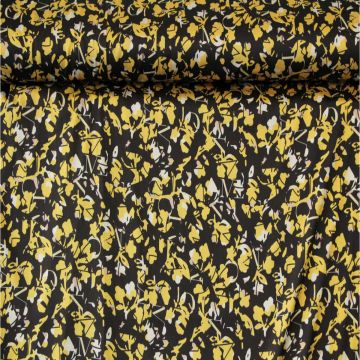 Stretch Satin - Yellow Art