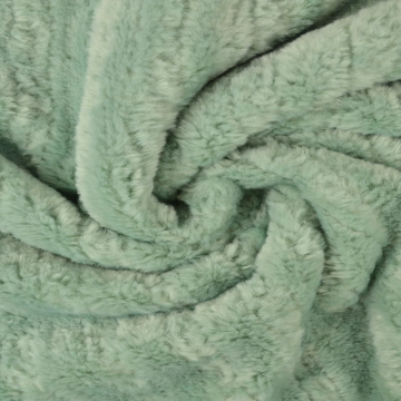 Faux Fur Stripes - Vintage Green