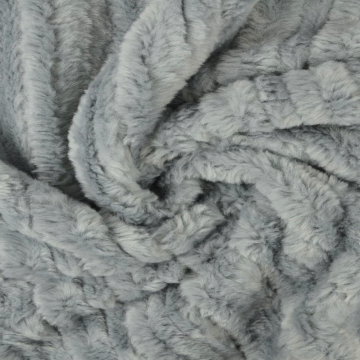 Faux Fur Stripes - Light Grey