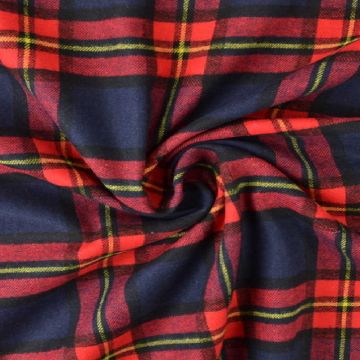 Flanell - Karostoff Red/Navy/Black/Yellow